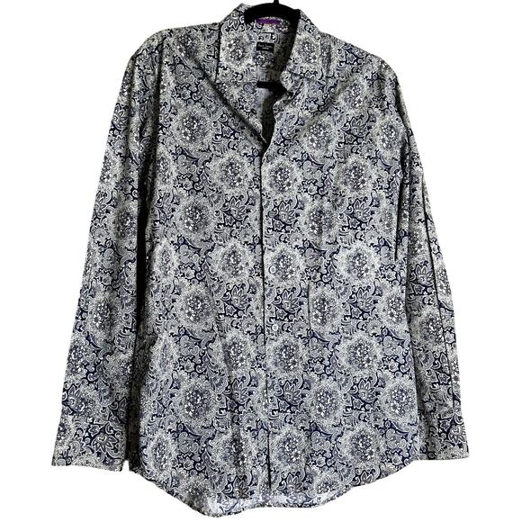 Paul Smith London Made Italy Men Shirt Paisley Button Up Dressy Preppy Designer - Picture 1 of 12